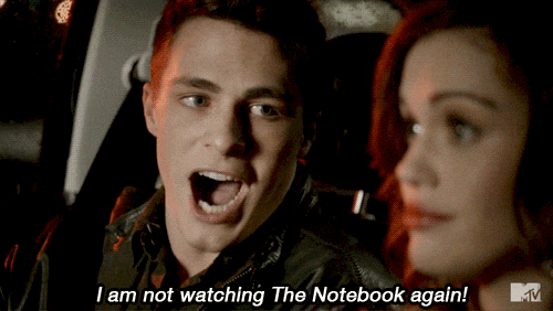 Image result for i am not watching the notebook gif